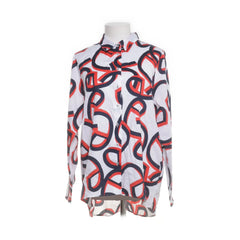 Eterna | Wit, Blauw, Rood - Blouse