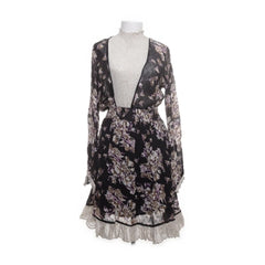 By Ti Mo | Zwarte bloemen chiffon jurk