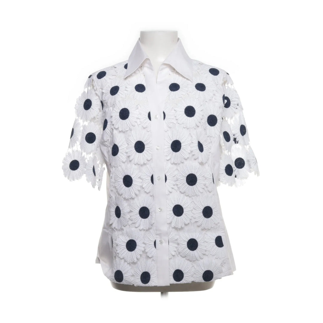 Wit, Blauw - Korte mouwen shirt