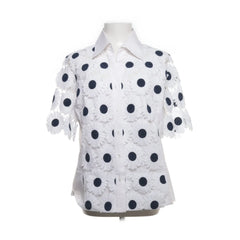 Wit, Blauw - Korte mouwen shirt