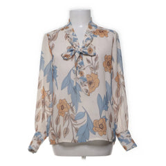 New Collection Italy | Beige, Blauw, Bruin - Strikblouse