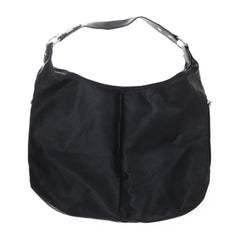 Zwarte canvas schoudertas