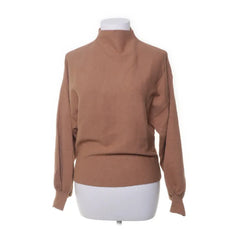 Vero Moda | Camel trui met hoge hals en lange mouwen