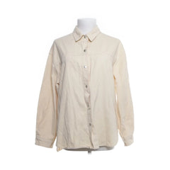 Denim blouse | Beige katoenen overhemd