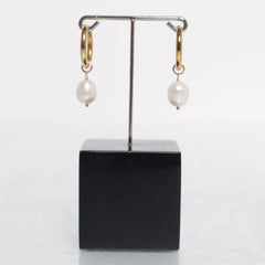 Goud, Wit - Oorbellen