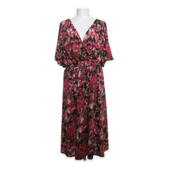 Igigi | Rode bloemen maxi-jurk