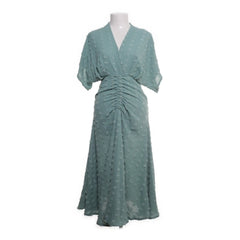 Maxi jurk | Mintgroene Geplooide Midi-jurk