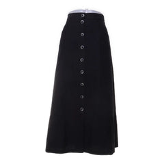 Toni Lee | Zwarte Knopen Maxi-rok