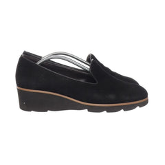 Ledoni | Zwarte loafers met plateauzool