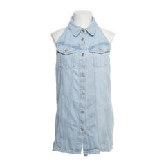 Zara | Lichtblauwe Mouwloze Denim Jurk