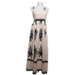 Beige, Zwart - Maxi jurk