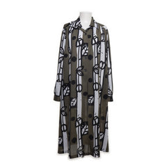 Groen, Wit, Zwart - Blousejurk