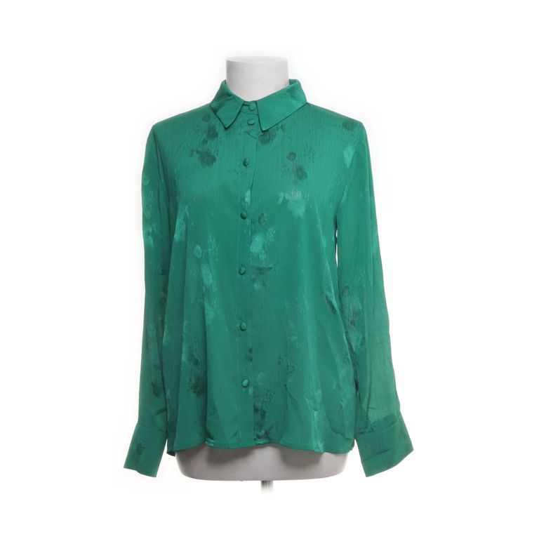 Zara | Groene blouse met kraag en knopen