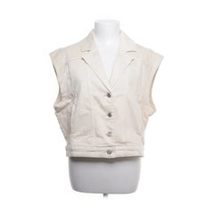Blue Daze | Beige Mouwloze Denim Vest