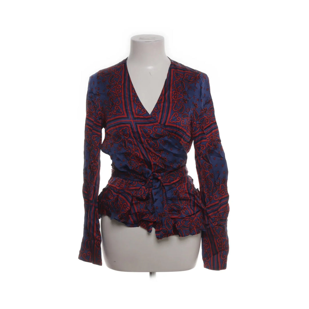 Scotch & Soda | Blauw, Rood - Wikkelblouse