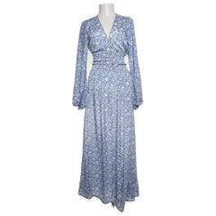 Gold & Silver | Blauw, Wit - Maxi jurk