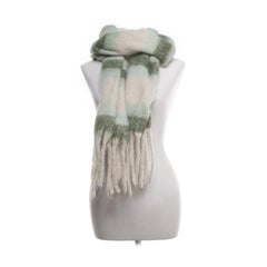 Warm&Cozy | Wit, Groen - Sjaal