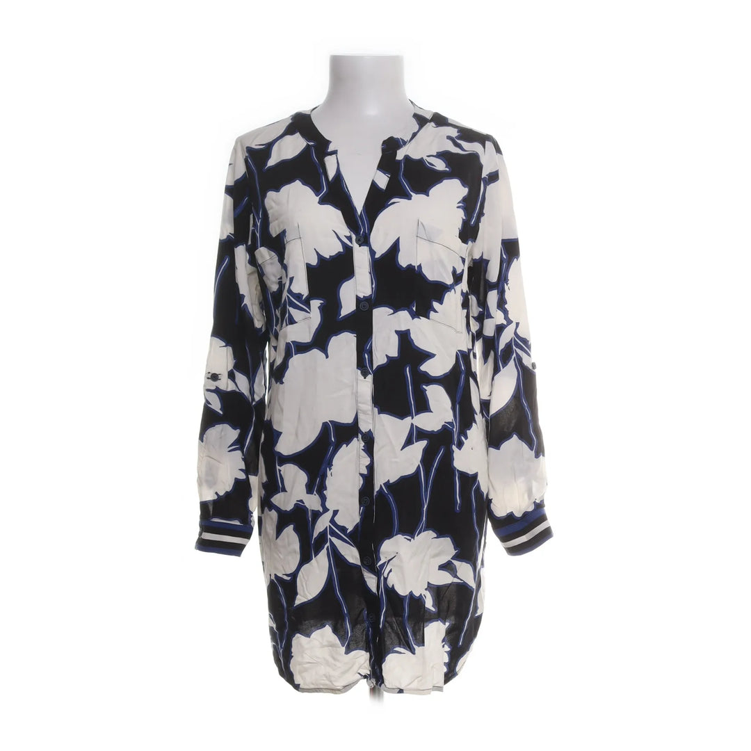 Liberty | Wit, Zwart, Blauw - Blousejurk