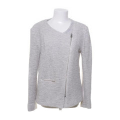 Mango | Grijze asymmetrische ritsjas