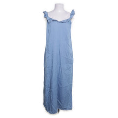 Object | Blauwe Denim Jurk Met Ruches