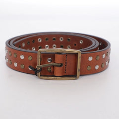 Bruine Gestudde Leren Riem