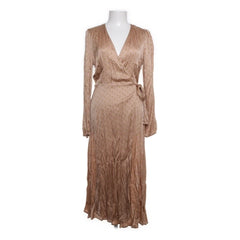 Second Female | Beige Zijden Wikkeljurk