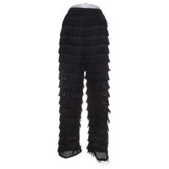 Gretta Bella | Zwarte Gelaagde Broek