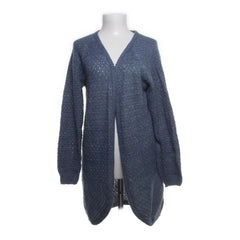 Ichi | Blauwe gebreide oversized vest