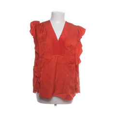 Sandro Paris | Rode Ruche Blouse