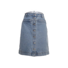 Selected Femme | Lichtblauwe Denim Knoop-Rok