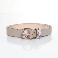 Beige Riem met Slangenprint