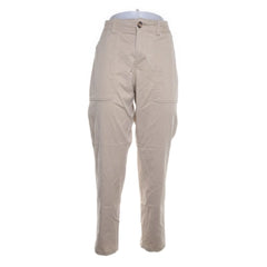 Opus | Beige Katoenen Cargopantalon