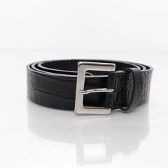 Zwarte lederen riem