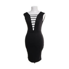 Boohoo | Zwarte bodycon jurk met uitgesneden details