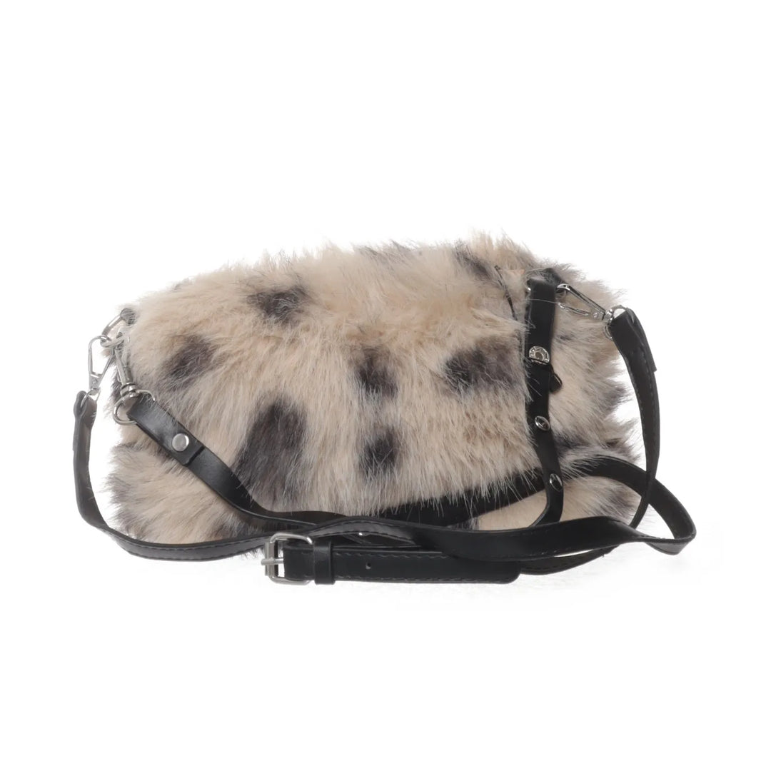 Beige, Zwart - Schoudertas