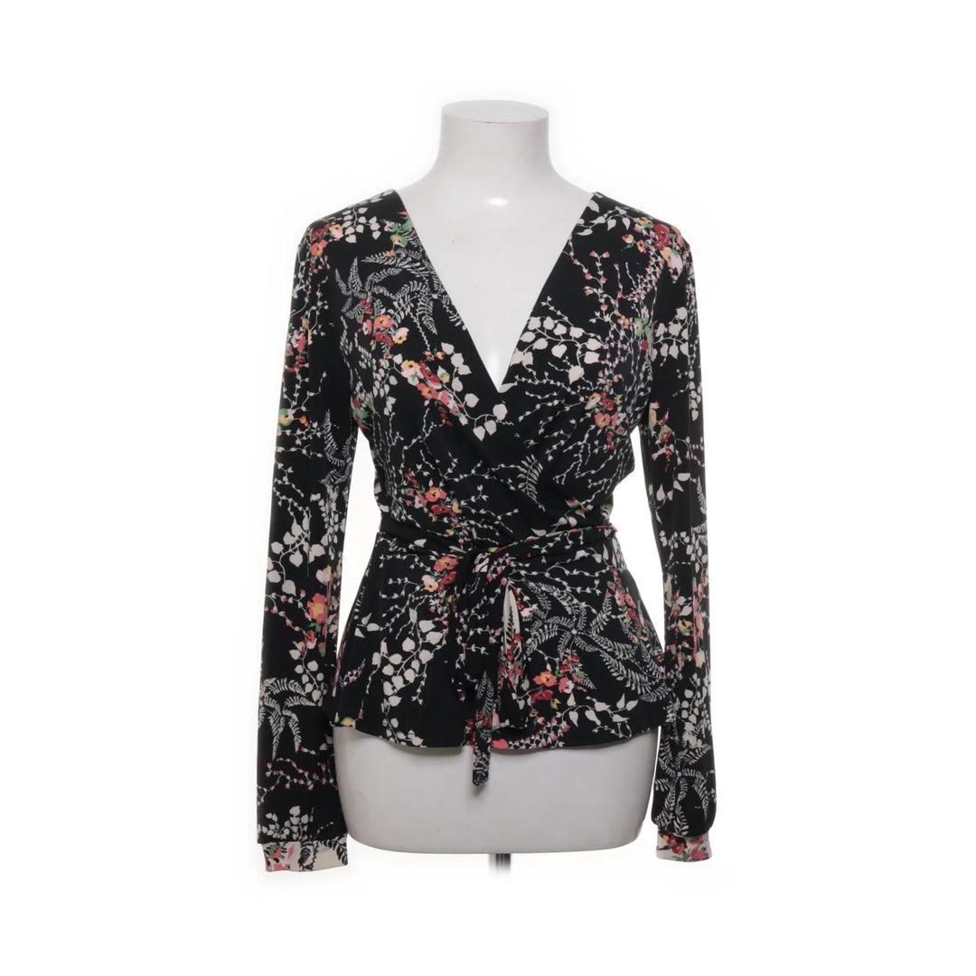 Warehouse | Zwart, Meerkleurig - Wikkelblouse