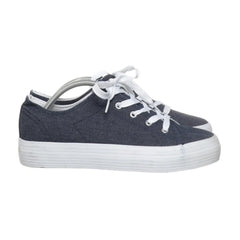 Vty | Grijze Canvas Platformsneakers
