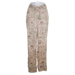 Indiska | Beige bloemenprint broek