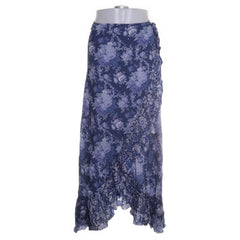 Coconut Milk | Blauwe bloemenprint wikkelrok