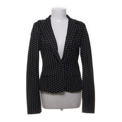 Fishbone | Zwart gestipte blazer