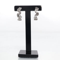 Zilveren Gegolfde Oorbellen