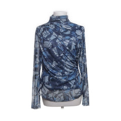 Cable & Gauge | Blauwe Gemêleerde Mouwtop