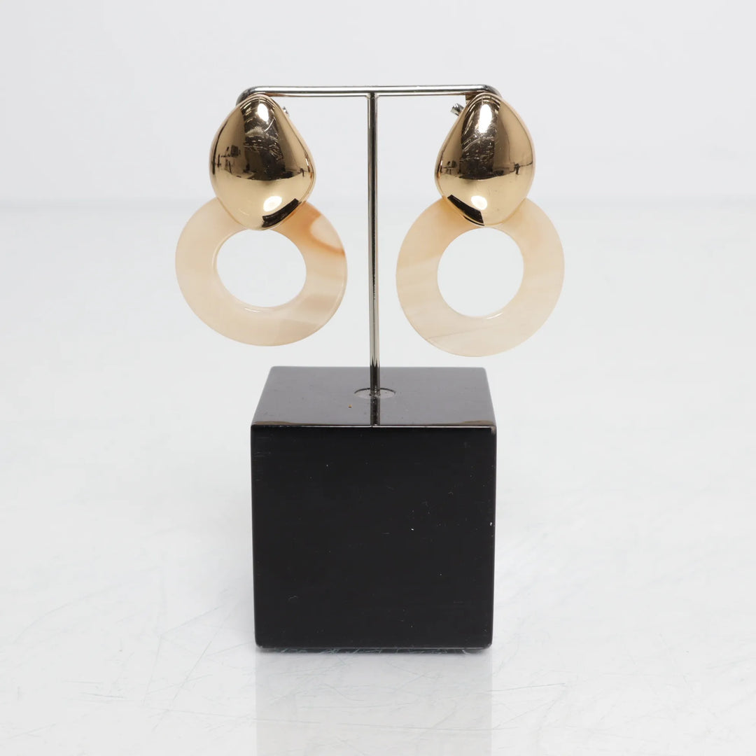 Massimo Dutti | Goud, Beige - Oorbellen