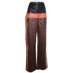 NA-KD | Meerkleurige leren broek