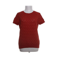 4 Funky Flavours | Rode gebreide korte mouw trui