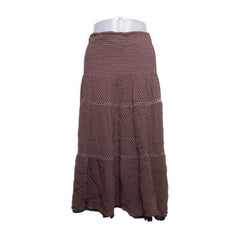 Maxi rok | Bruine gelaagde maxirok