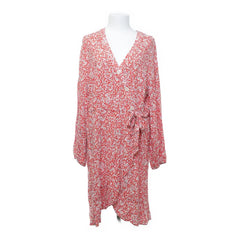 Holly & Whyte by Lindex | Rood-witte bloemenjurk met strikceintuur
