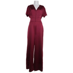 Bik Bok | Bordeauxrode Satijnen Jumpsuit