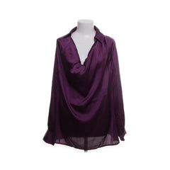 Koi | Paarse zijden blouse