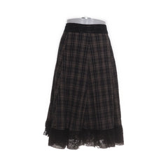 Faust | Geruite rok met kant